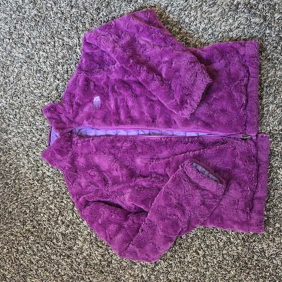 Northface Face Reversable Coat Purple- XL size 16 - Picture 3 of 3